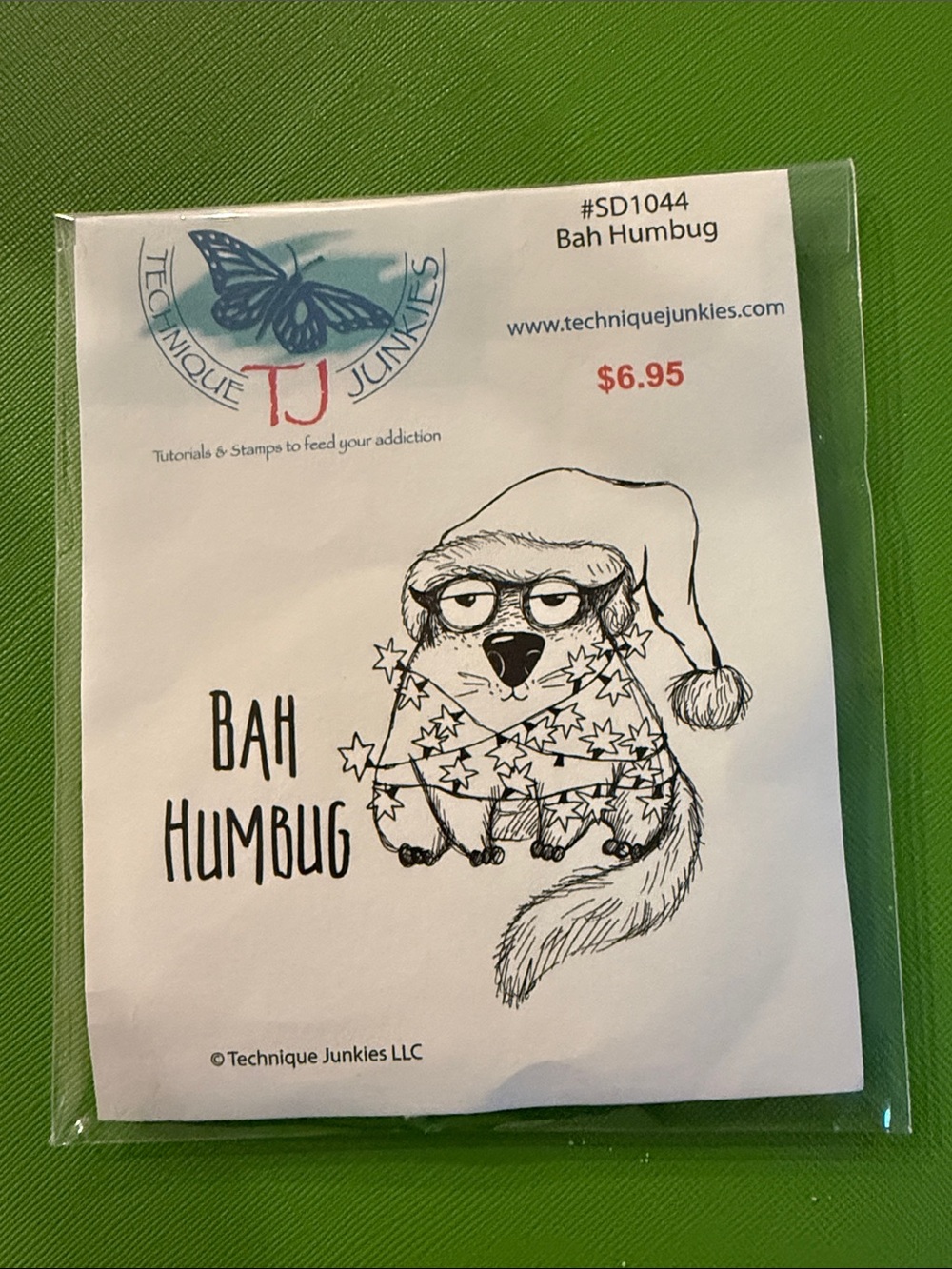 Technique Junkies 'Bah Humbug' Holiday Stamp